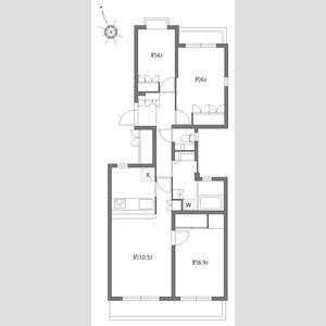 アソシエール文京白山(3LDK/3階)の間取り写真