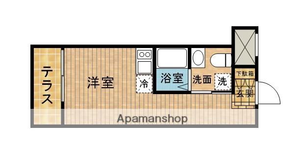 レイアス氷川町(ワンルーム/1階)の間取り写真