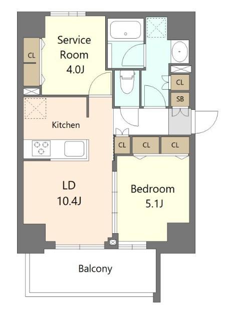 S-RESIDENCE板橋大山BRIM(1SLDK/6階)の間取り写真