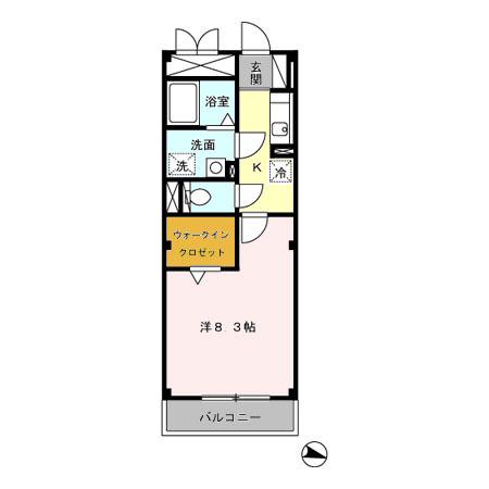 ハイムベルニナ(1K/3階)の間取り写真