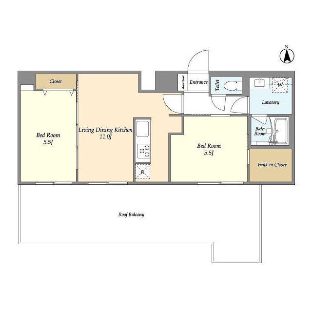 グランカーサ尾久(2LDK/7階)の間取り写真