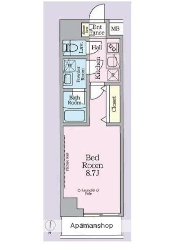 ARKMARK池袋本町(1K/3階)の間取り写真