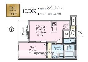 アイル グランデ赤羽(1LDK/3階)の間取り写真