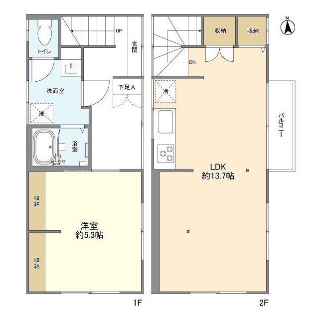 池袋本町１丁目住宅(1LDK)の間取り写真
