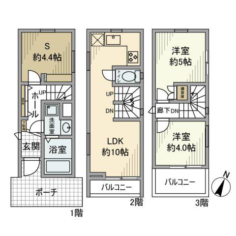 東京地下鉄丸ノ内線 新大塚駅 徒歩5分 3階建 築1年(2SLDK)の間取り写真
