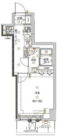ユリカロゼ五反野Ⅲ(1K/7階)の間取り写真