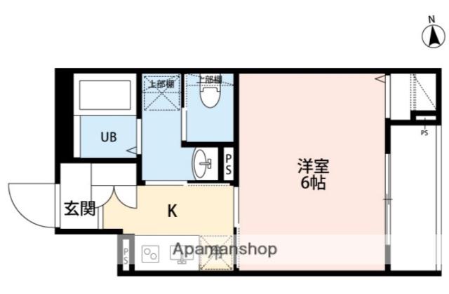 ROBOT HOME 六町Ⅲ(1K/1階)の間取り写真