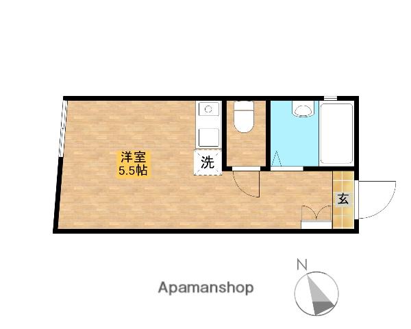 パークヒルズ板橋(ワンルーム/2階)の間取り写真