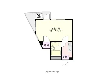 石塚ハイツ(1K/1階)の間取り写真