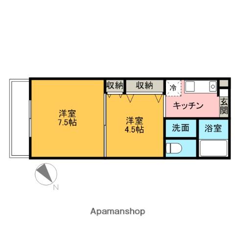 アロー壱番館 4階階 間取り