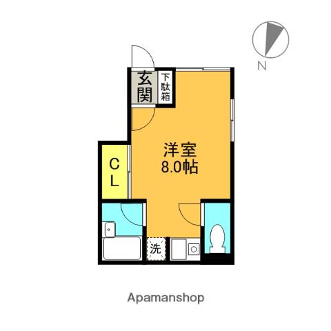 SKK本町マンション2(ワンルーム/1階)の間取り写真