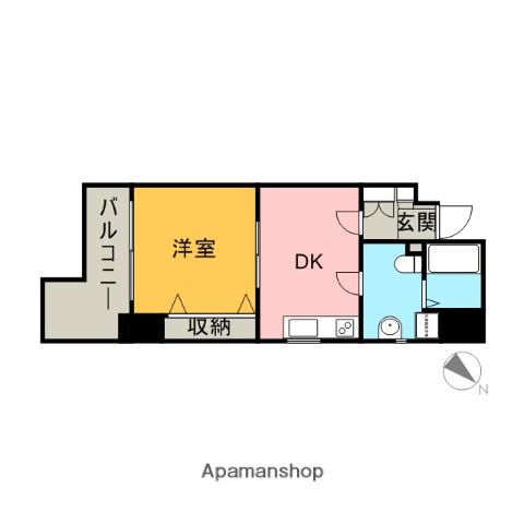 シャーロック赤羽(1DK/9階)の間取り写真