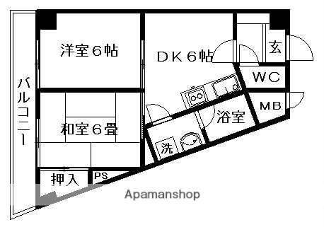 シティ・ヴィラ石井(2DK/3階)の間取り写真