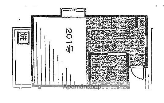 シャトー武蔵境(ワンルーム/2階)の間取り写真