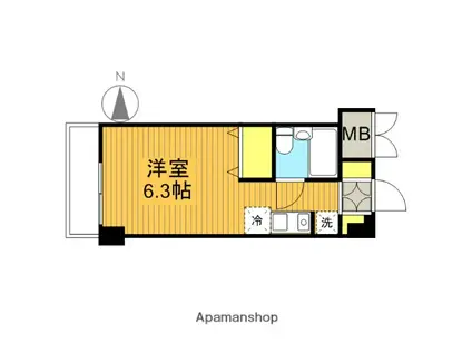 ビイルーム吉祥寺(ワンルーム/7階)の間取り写真