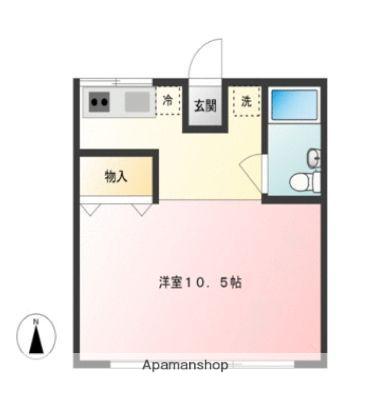 シャトレ杉本(1K/1階)の間取り写真