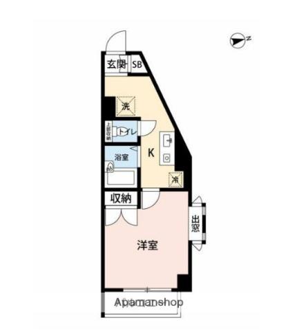 メインステージ永福町(1K/6階)の間取り写真
