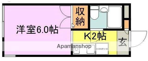 メゾンドセリシア(1K/2階)の間取り写真