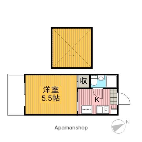 第12クリスタルハイツ(1K/2階)の間取り写真