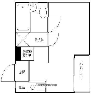 メゾン・ド・セール(ワンルーム/2階)の間取り写真