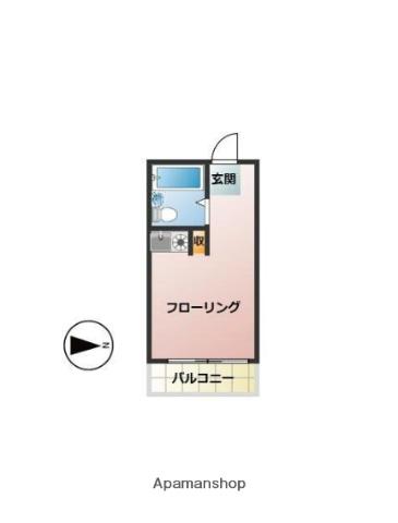 メゾンかえで(ワンルーム/1階)の間取り写真