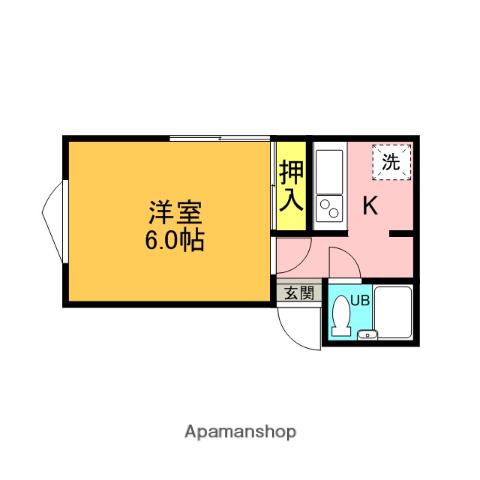 フォルトゥーナ荻窪(1K/2階)の間取り写真