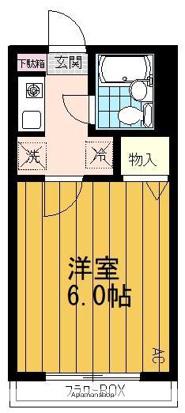 ヴィラ・フローラス(1K/1階)の間取り写真