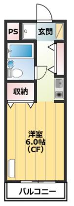 シルキーコーポ荻窪(1K/1階)の間取り写真