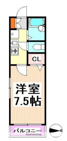 クルーズ和泉(1K/1階)の間取り写真