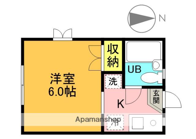 モンシャトーサラ(1K/1階)の間取り写真