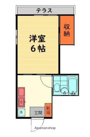 フラッツ武蔵野(1K/1階)の間取り写真