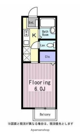 ハイムセレステ(1K/1階)の間取り写真