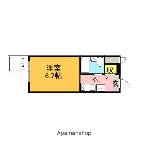 メゾンドール西荻窪(1K/2階)の間取り写真