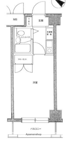 ガラ・シティ高井戸(1K/1階)の間取り写真