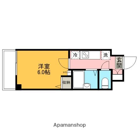 プレール・ドゥーク上北沢(1K/6階)の間取り写真