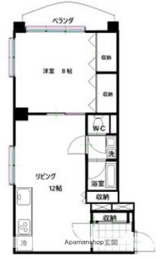 フラッツ荻窪(1LDK/3階)の間取り写真