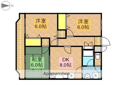 ボヌールはけの道(3DK/2階)の間取り写真