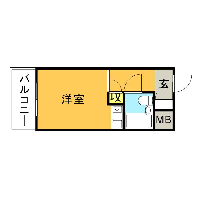 スカイコート荻窪(ワンルーム/1階)の間取り写真