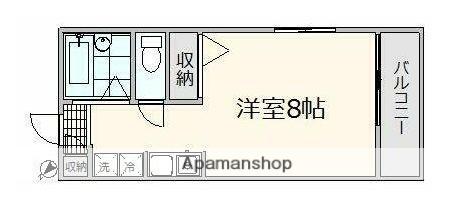 常盤メゾン久我山(ワンルーム/1階)の間取り写真