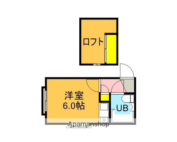 エスポワール桃井(ワンルーム/2階)の間取り写真