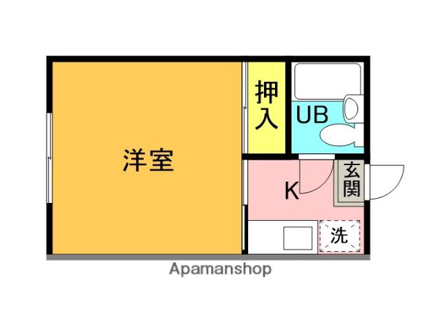 タマハイツ(1K/1階)の間取り写真
