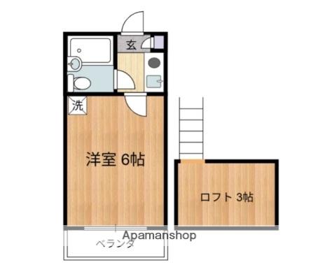 サニーコートS(1K/1階)の間取り写真