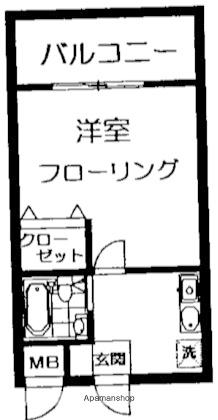 フレンド清水(1K/4階)の間取り写真