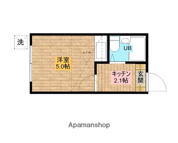 エイコウパレス(ワンルーム/1階)の間取り写真