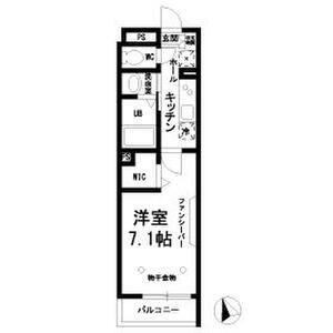 LIAISONHOME戸山公園(1K/1階)の間取り写真