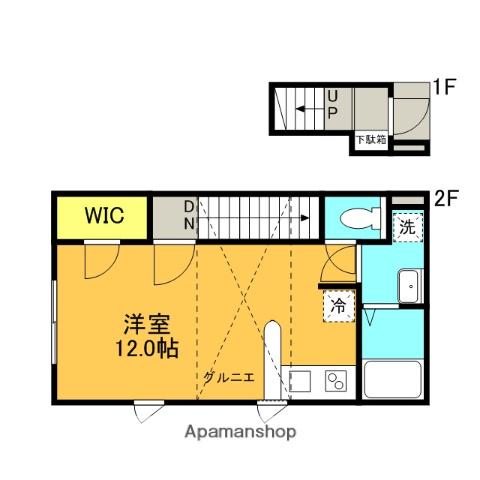 マスマニャーナー(ワンルーム/2階)の間取り写真