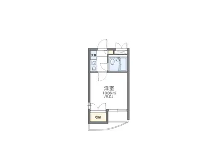 レオパレスRX早稲田第2(1K/2階)の間取り写真
