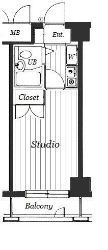 ガラ・シティ高井戸(1K/5階)の間取り写真