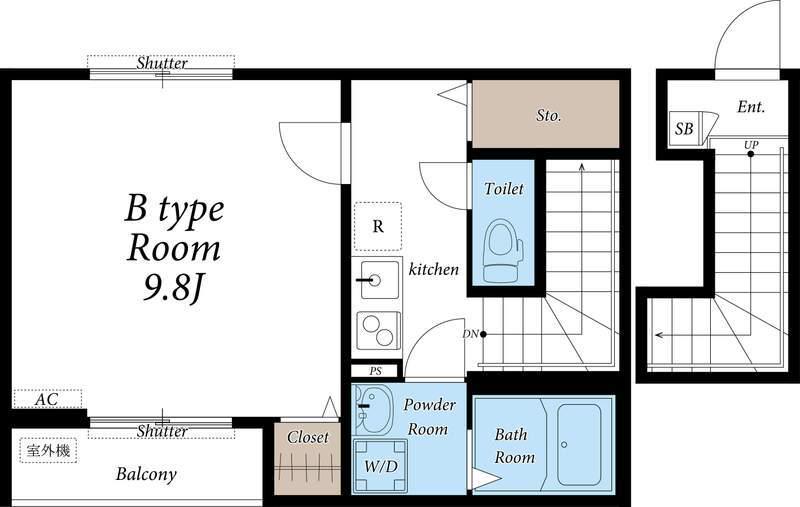 リブリ・吉祥寺(1K/2階)の間取り写真
