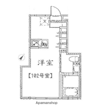 アイエ和泉(ワンルーム/1階)の間取り写真